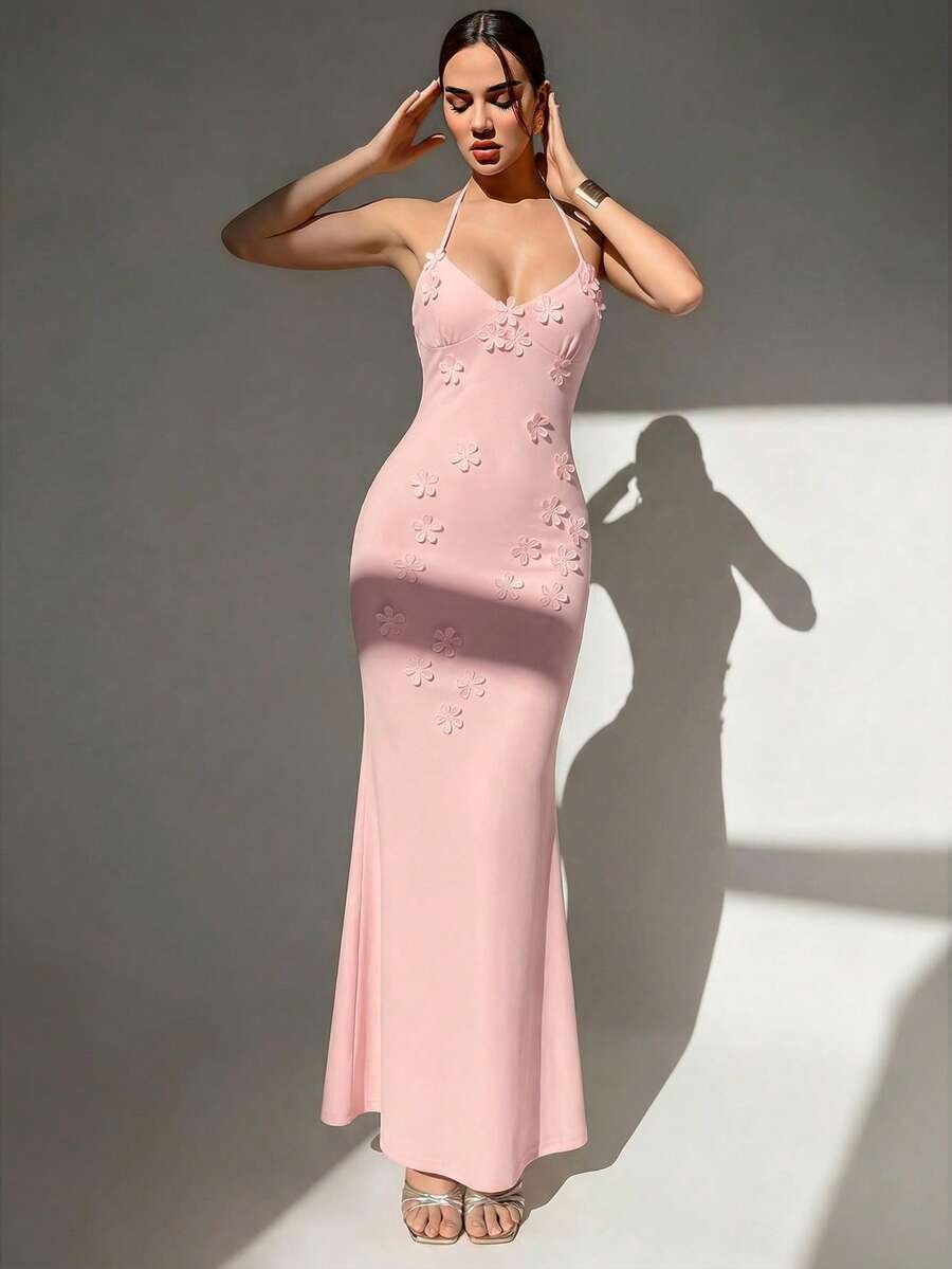 Womens Sexy Y2K Micro Cup Fron - Maxi Dress Halter ulasan dan harga