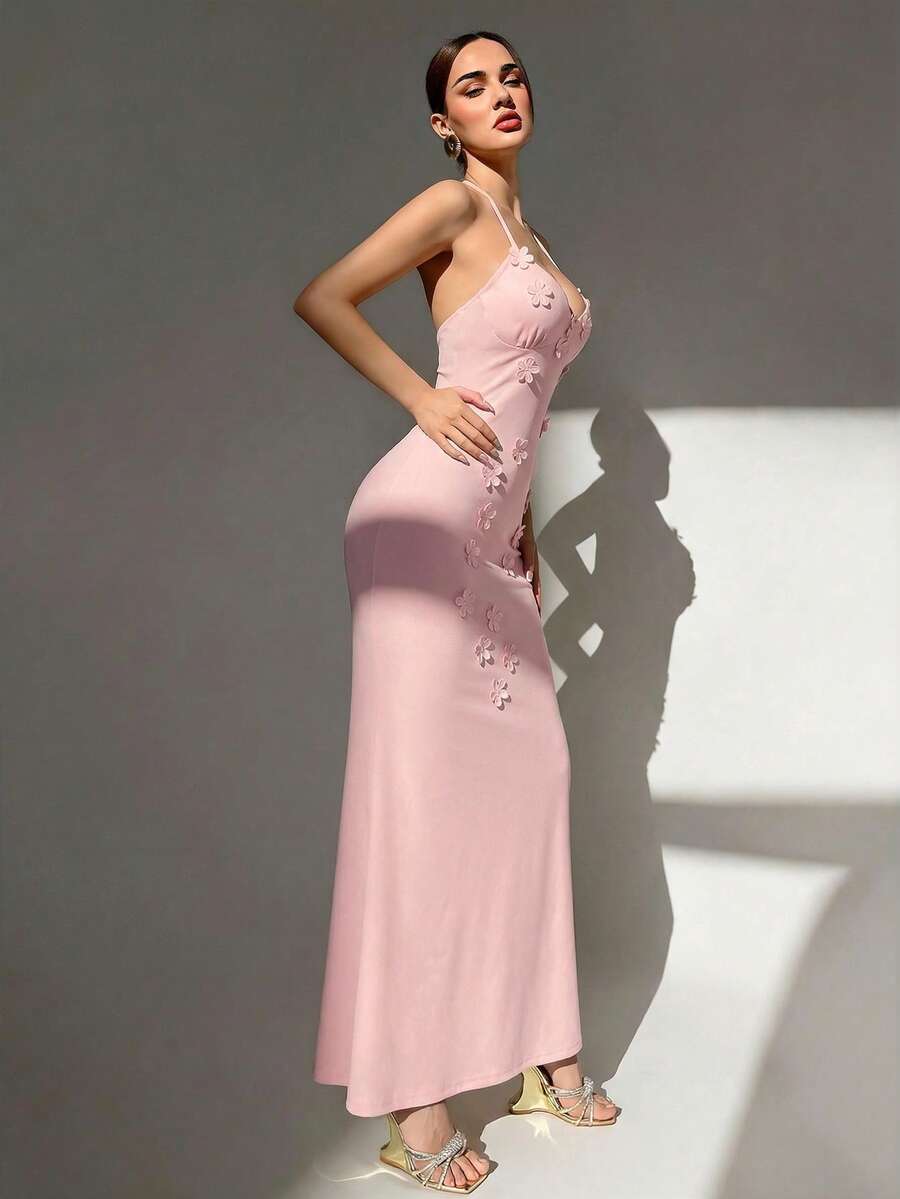 Womens Sexy Y2K Micro Cup Fron - Maxi Dress Halter ulasan dan harga