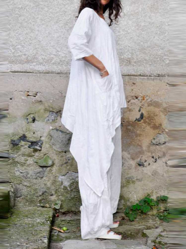 2024 Summer New Fashion Casual - Linen Pant Wide ulasan dan harga