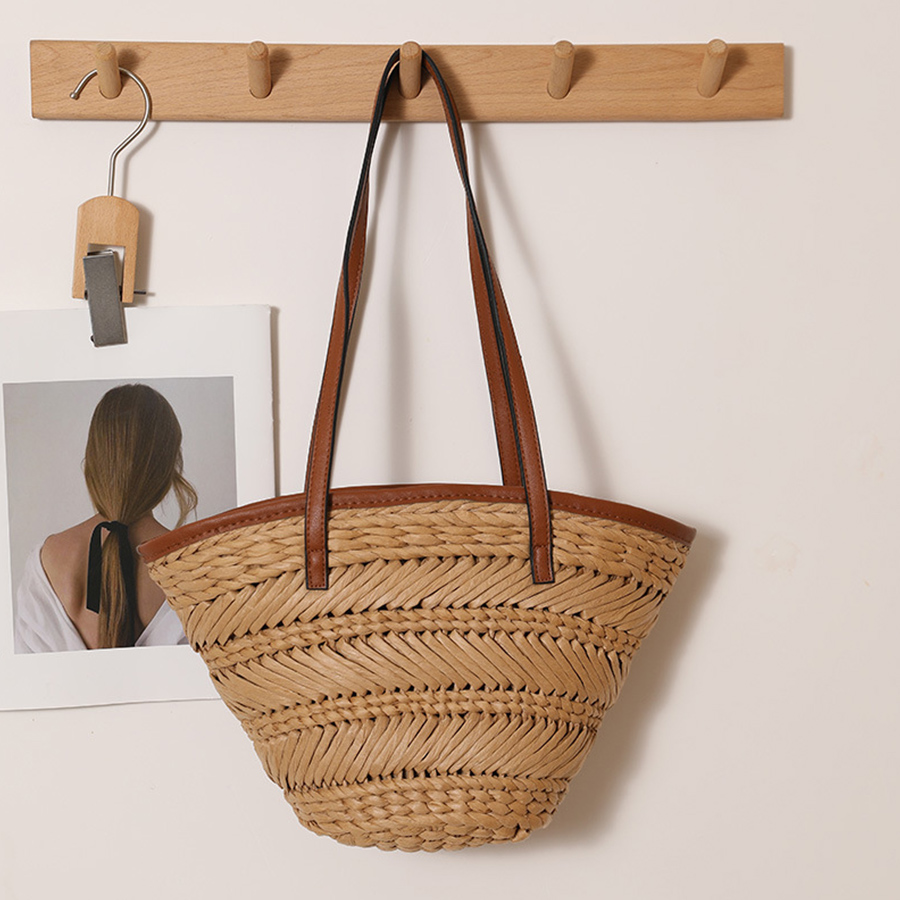 Summer Basket Straw Bags for W - Crochet Bag Raffia ulasan dan harga
