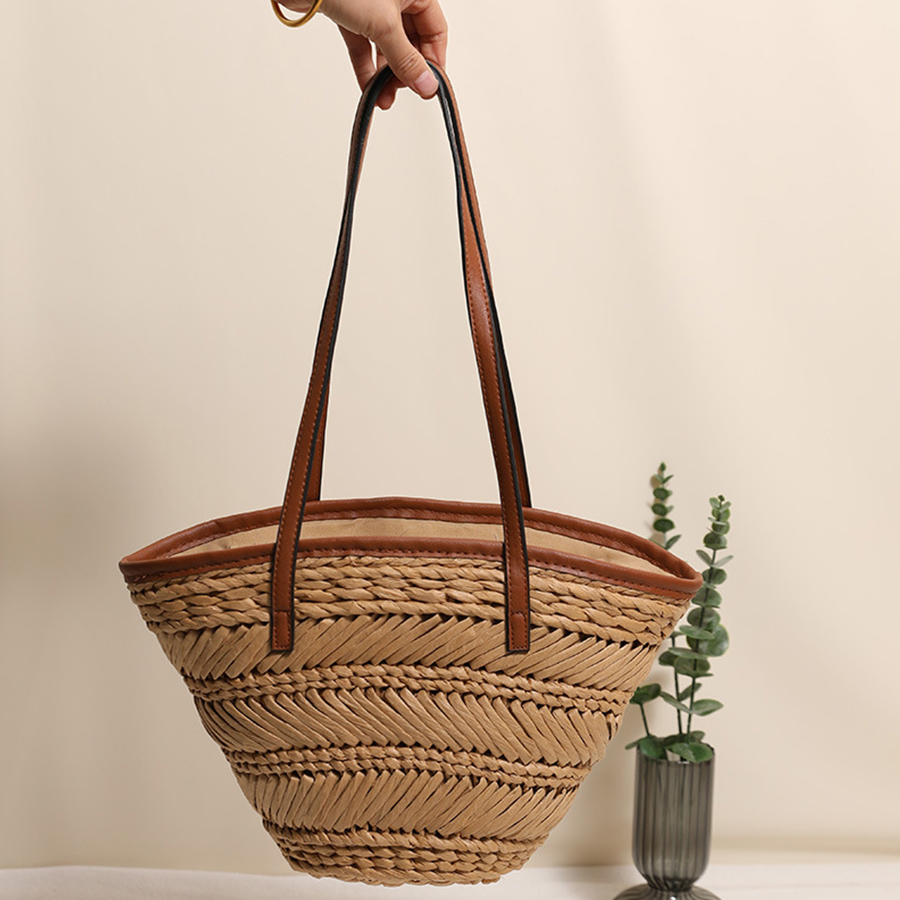 Summer Basket Straw Bags for W - Crochet Bag Raffia ulasan dan harga