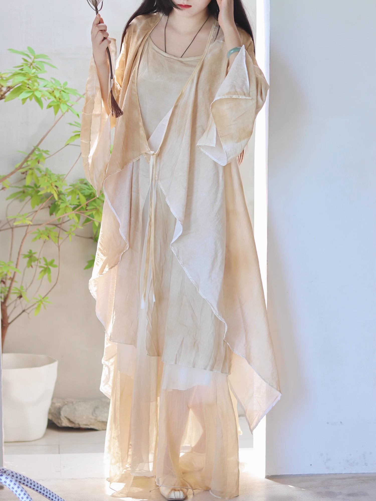New Chinese Style Cotton Linen - Linen Dress Wrap ulasan dan harga