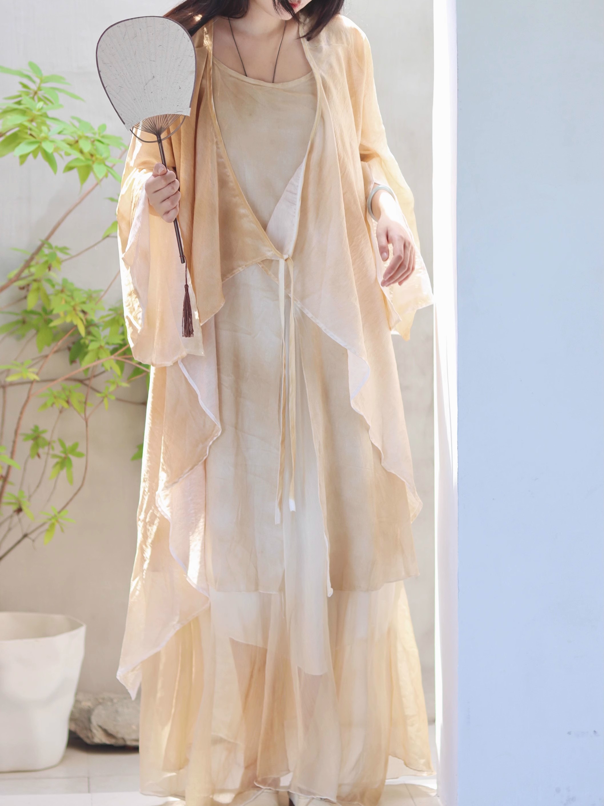 New Chinese Style Cotton Linen - Linen Dress Wrap ulasan dan harga