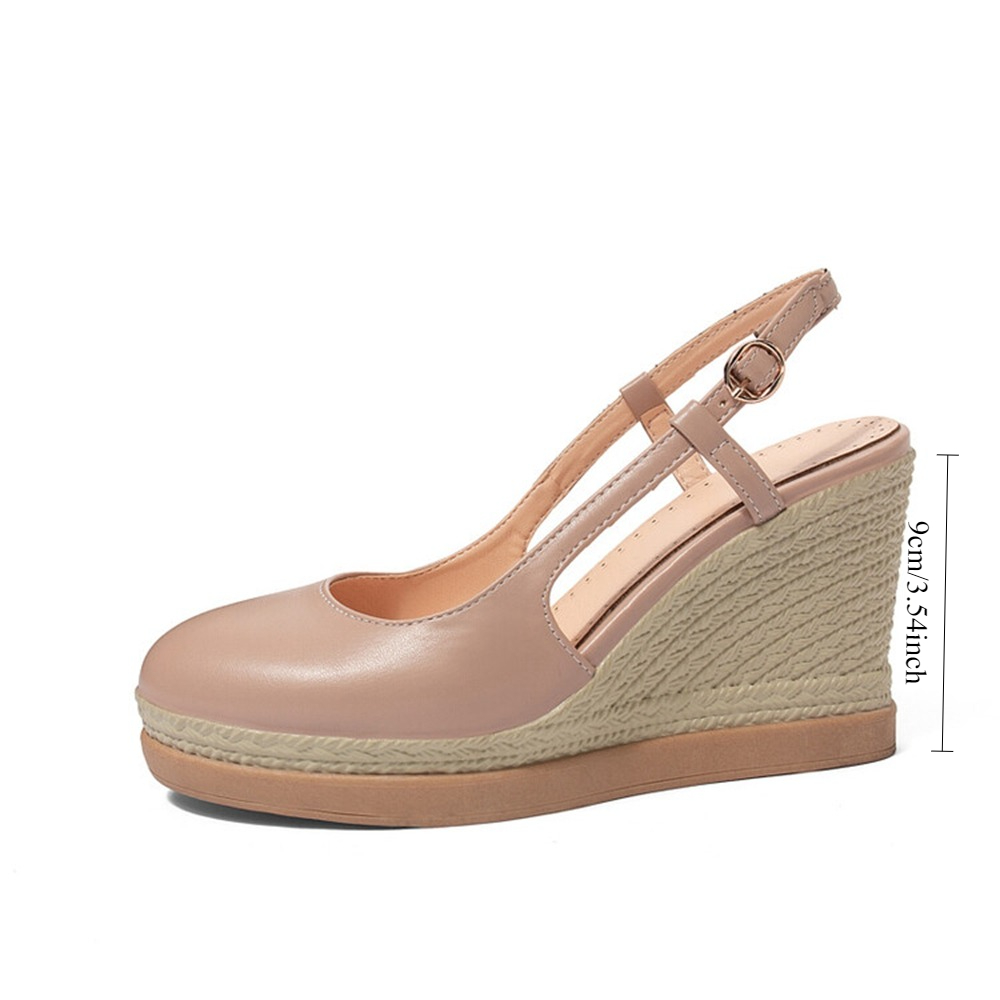 Women's T‑Strap Wedge Sandals  - Wedge Espadrille Women ulasan dan harga