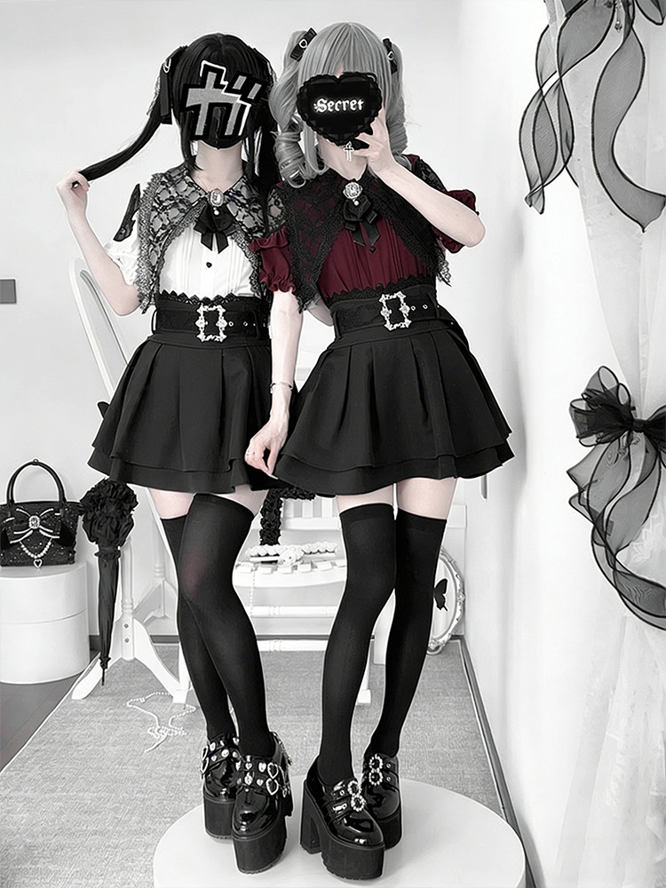 Gothic Style Shoulder Bared Sh - Blouse Off Shoulder ulasan dan harga