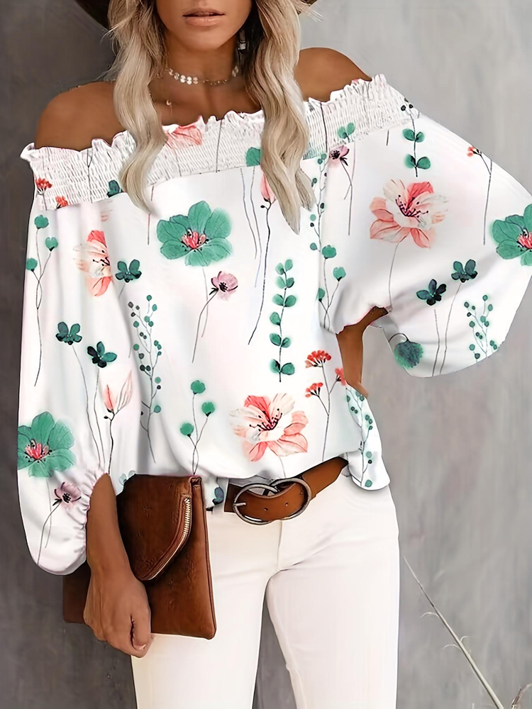 Plus Size New Women's Casual F - Blouse Off Shoulder ulasan dan harga