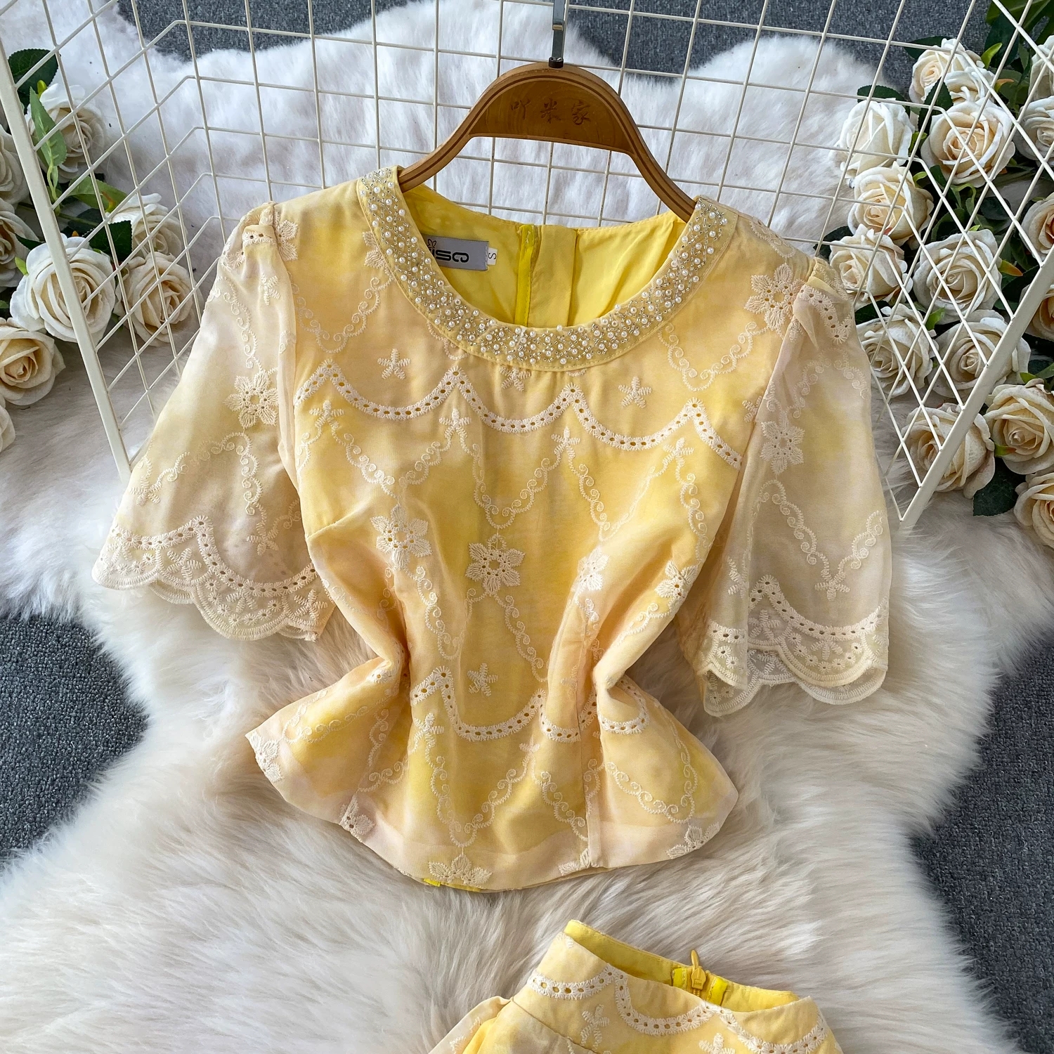 Vintage Boho Floral Crochet La - Crop Top Crochet ulasan dan harga