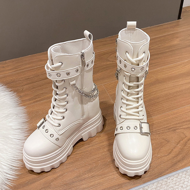 Autumn Thick Heel Ankle Boots  - Wedge Espadrille Women ulasan dan harga