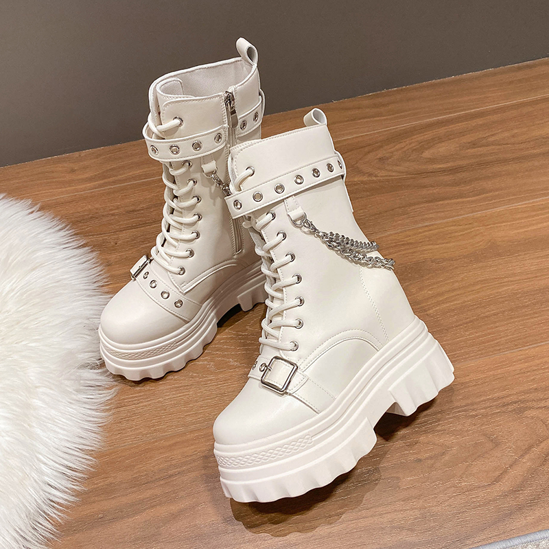Autumn Thick Heel Ankle Boots  - Wedge Espadrille Women ulasan dan harga