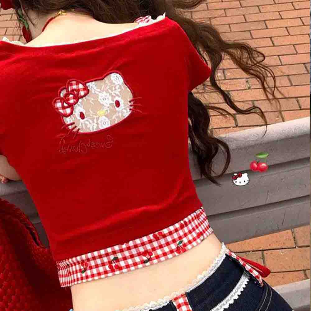 Hello Kitties Summer Women's S - Blouse Off Shoulder ulasan dan harga