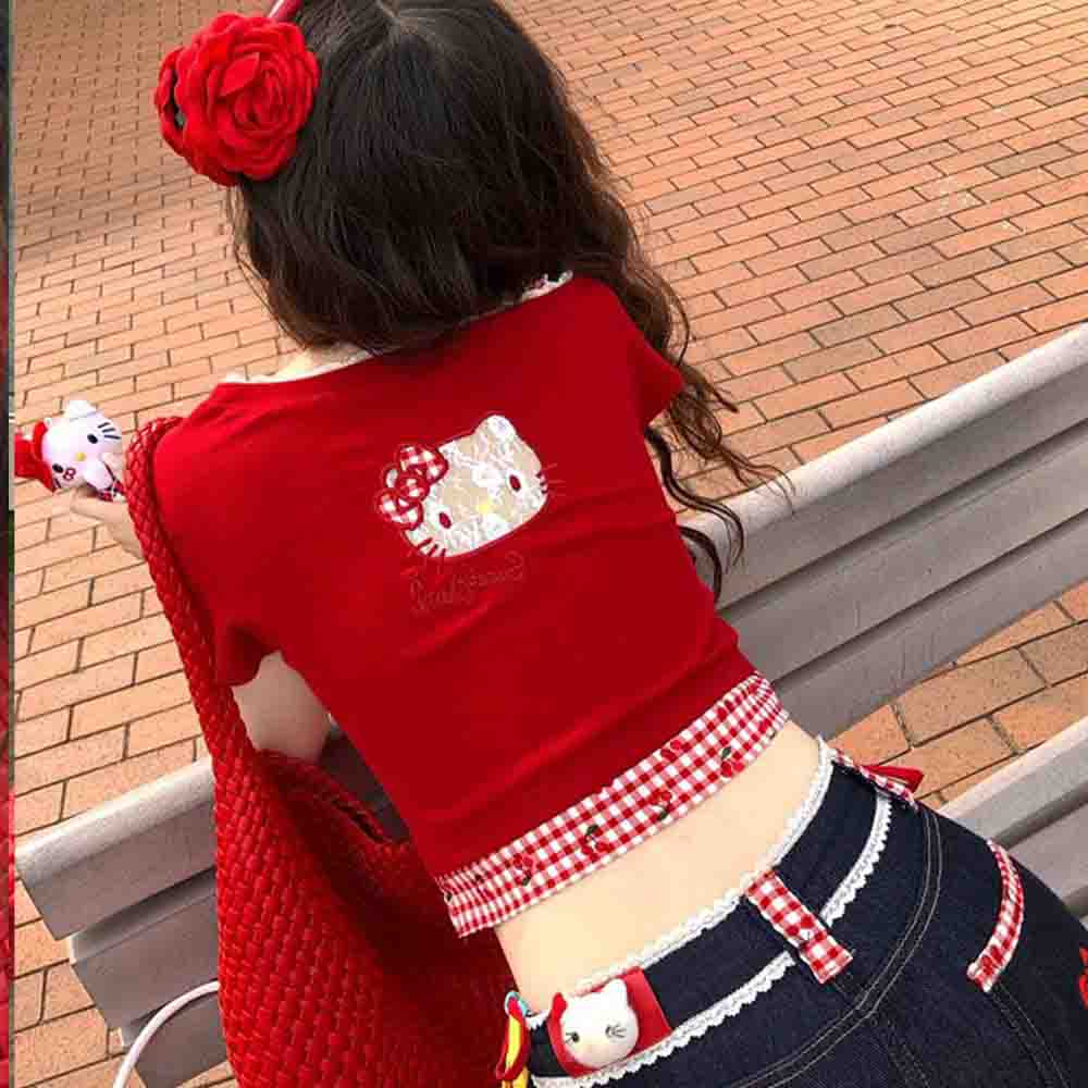 Hello Kitties Summer Women's S - Blouse Off Shoulder ulasan dan harga