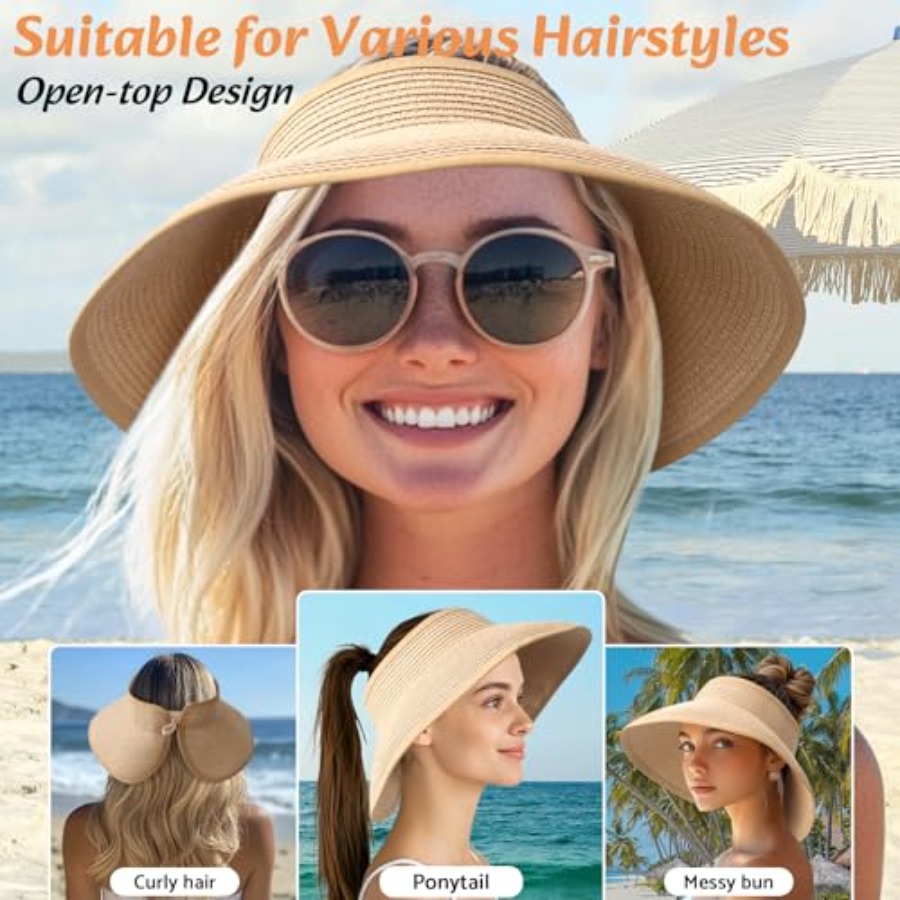 Sun Visor Hats for Women Wide  - Hat Floppy Wide ulasan dan harga