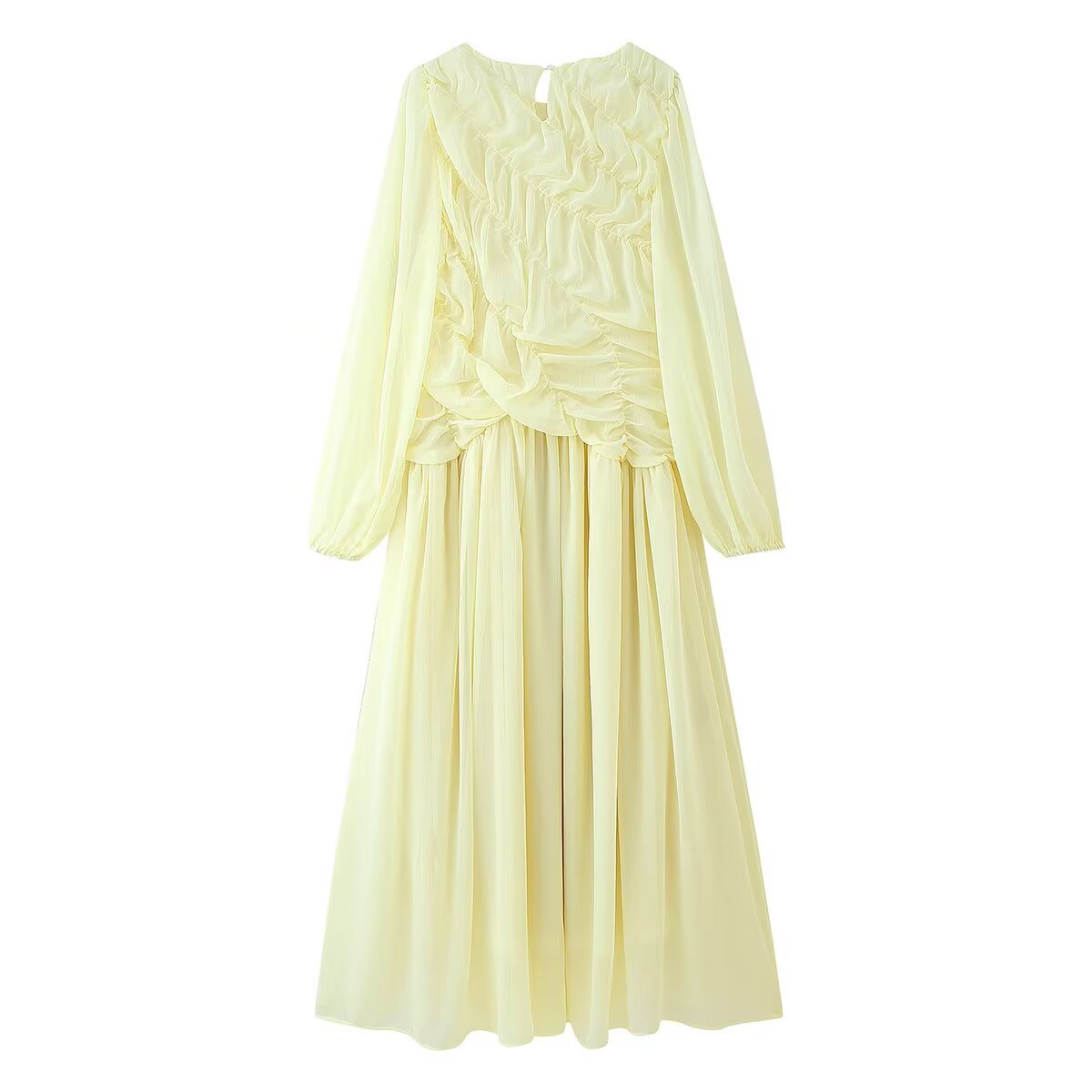 Autumn Long Sleeve Dresses 202 - Linen Dress Wrap ulasan dan harga