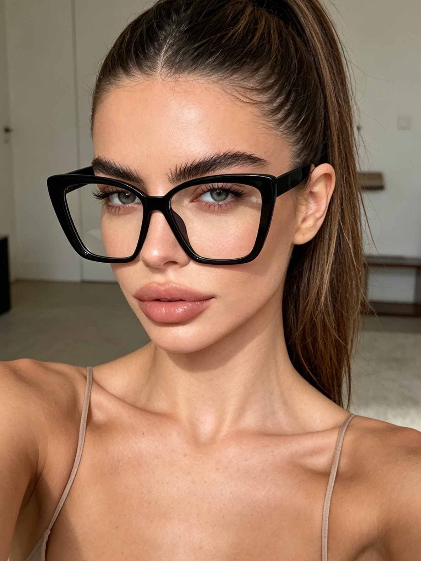1pc daily fashionable black ca - Sunglasses Cat Eye ulasan dan harga