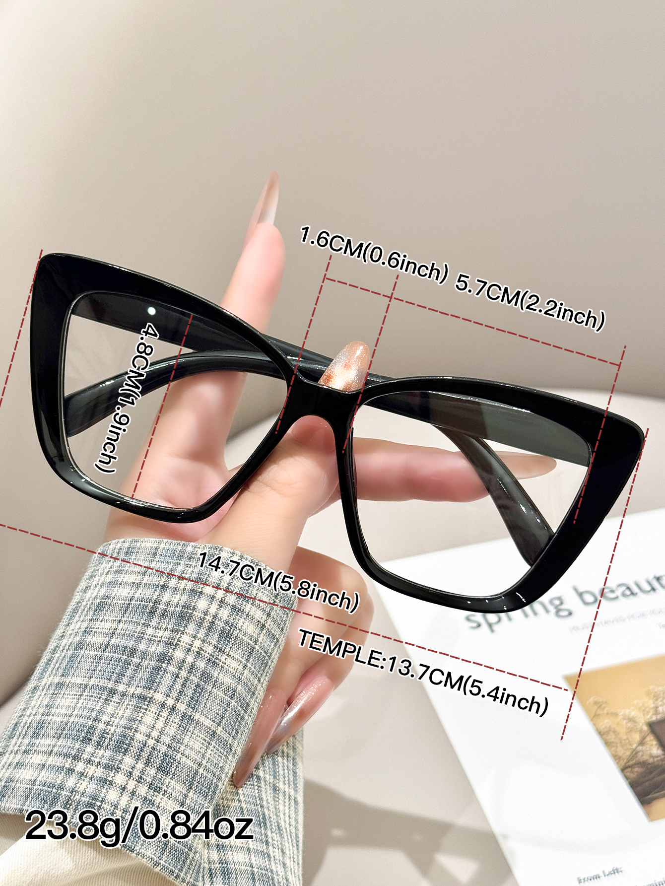 1pc daily fashionable black ca - Sunglasses Cat Eye ulasan dan harga