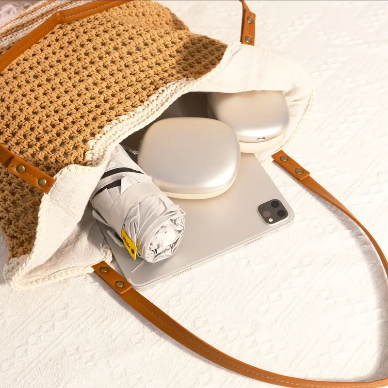 Women's large-capacity hand-wo - Tote Bag Beach ulasan dan harga