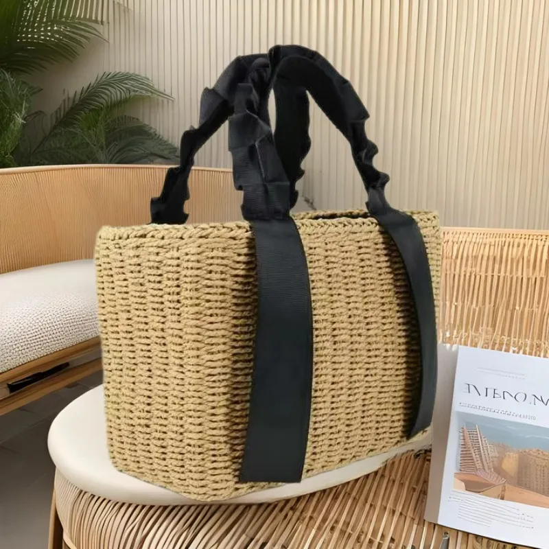 Straw Woven Handbag Summer Vac - Tote Bag Beach ulasan dan harga